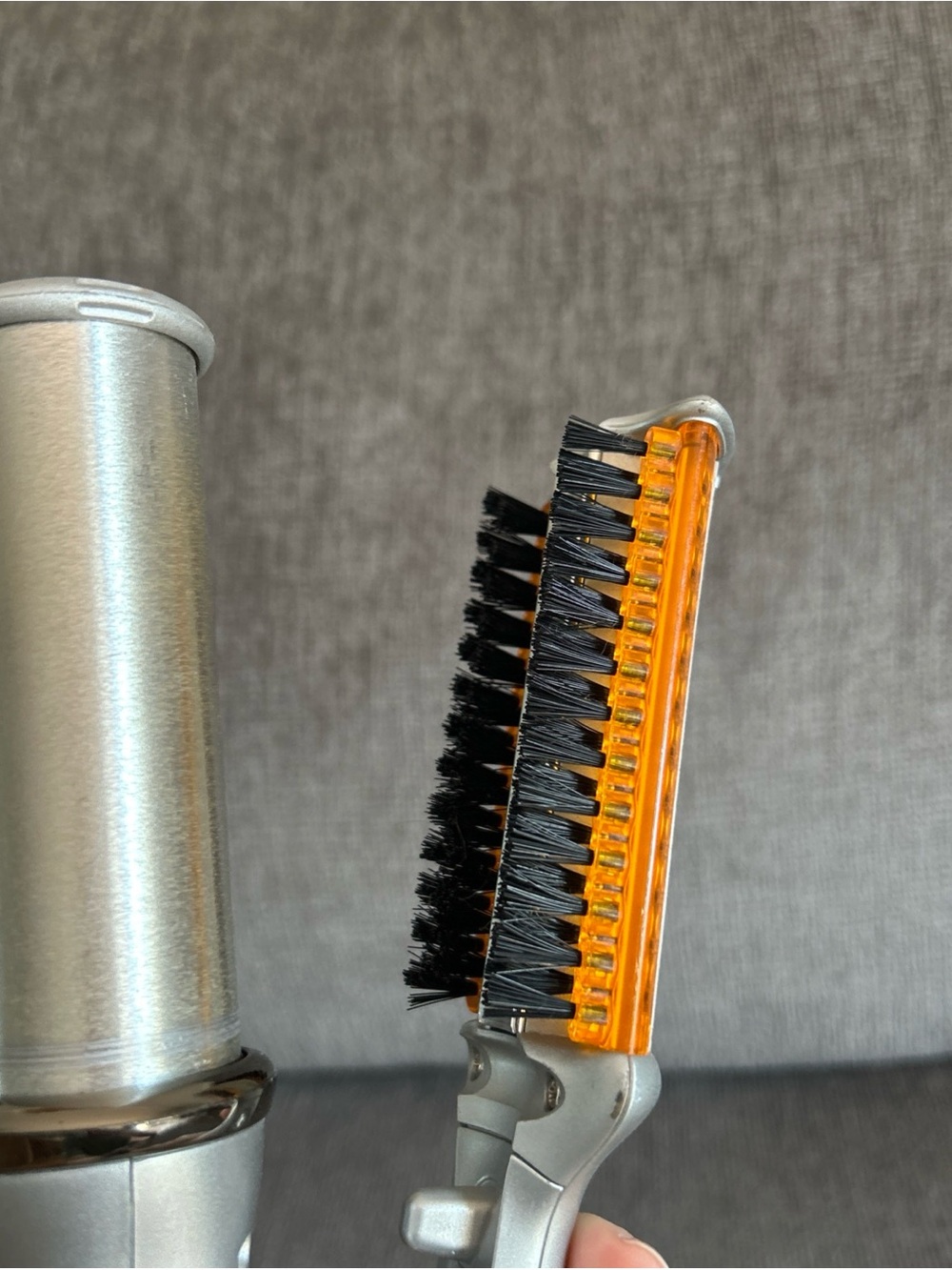 InStyler Original Rotating Hot Iron Brush 1.25" Barrel Silver Orange IS1001 - Picture 7 of 10